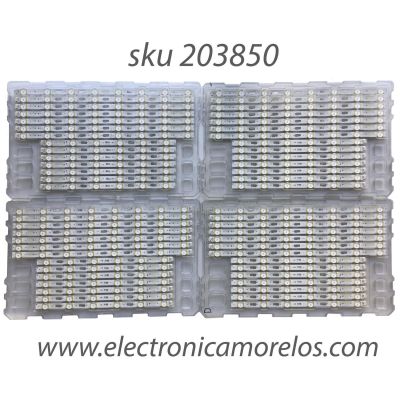 KIT DE LEDS PARA TV SAMSUNG NUEVOS / 56 PZ ORIGINAL / NUMERO DE PARTE BN96-48091A / BN96-48092A / L1_Q70_G5_FAM_LR7(1)_1(1)_R1.1_SBQ_100 / LM41-00712A / LM41-00711A / LM41-00766A / LM41-00765A / PANEL CY-TR075FLLV3H / MODELO QN75Q7DRAFXZA FA01
